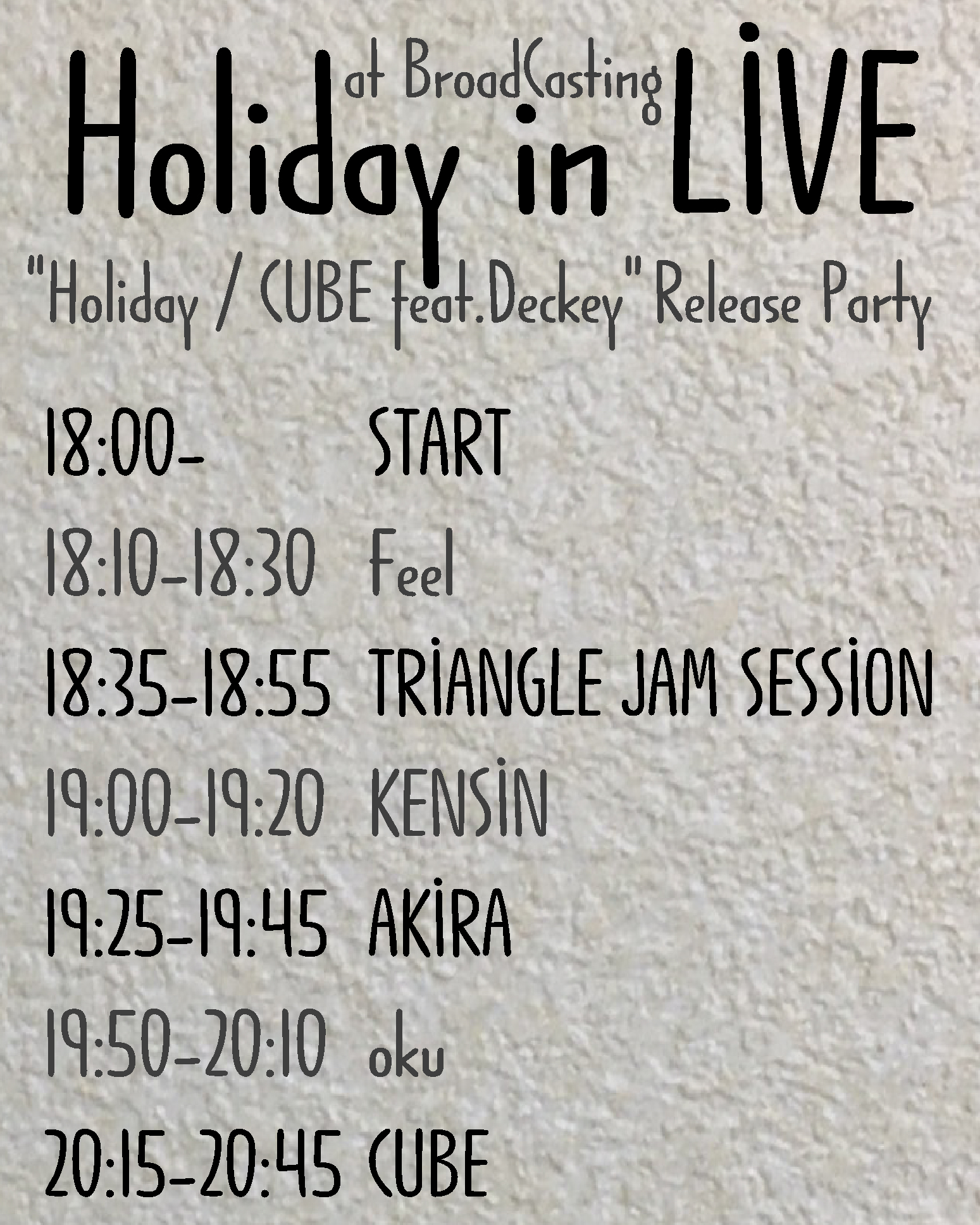 Holiday in LIVE